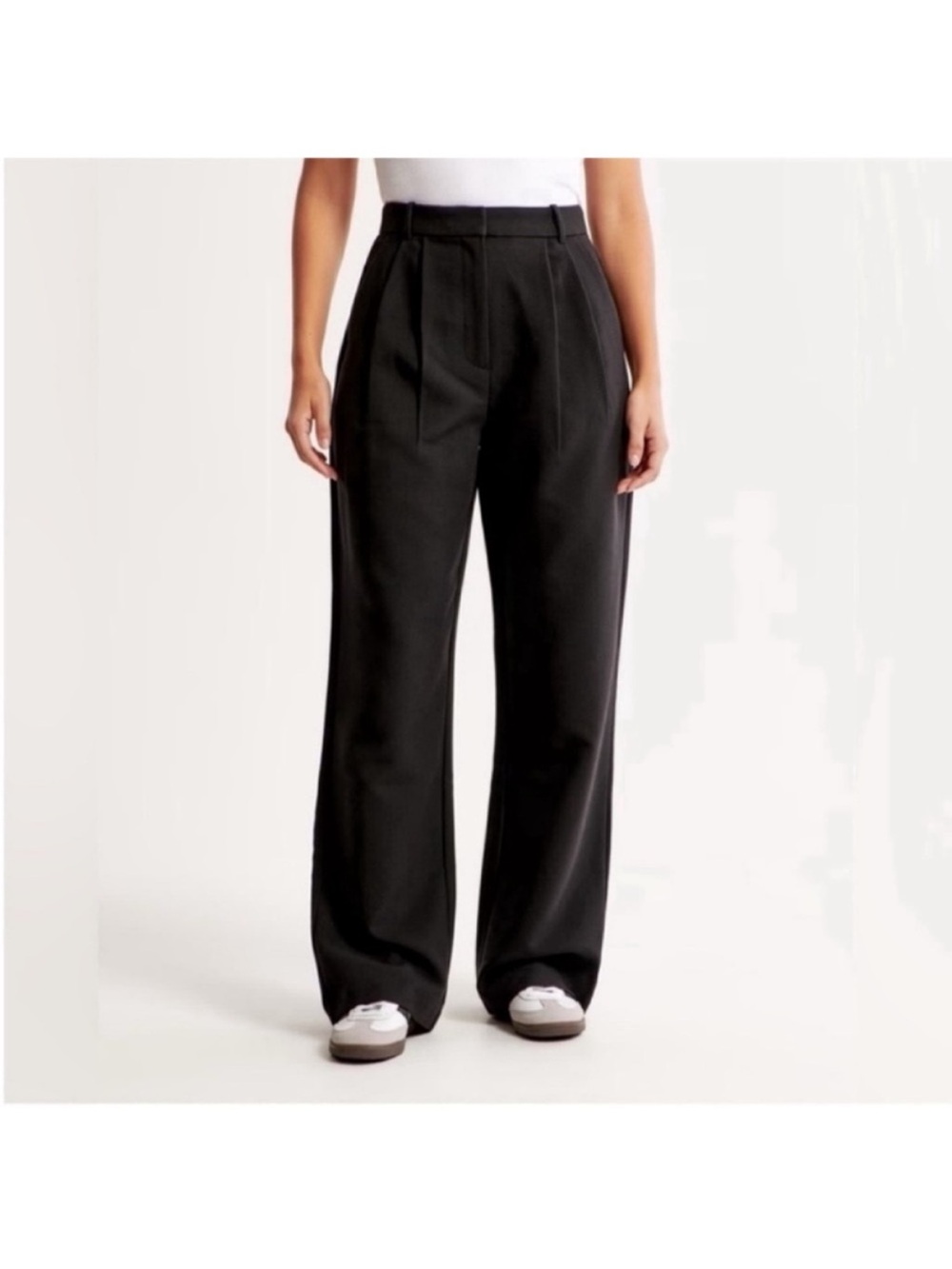 Abercrombie & Fitch Curve Love Sloane Tailored Wide-Leg Pants